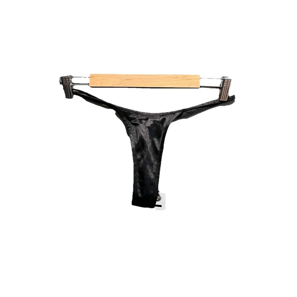 I.AM.GIA Black Kora Women's Bikini‎ Swimsuit Thong Bottom Size Small